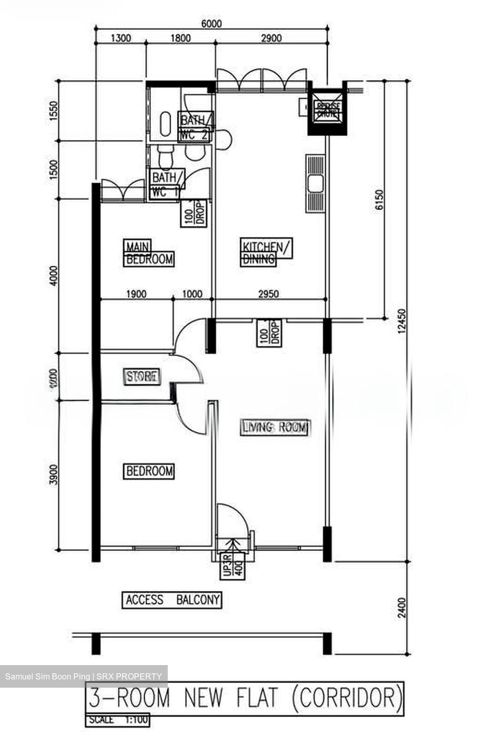 Blk 106 Chong Pang Garden (Yishun), HDB 3 Rooms #536339711